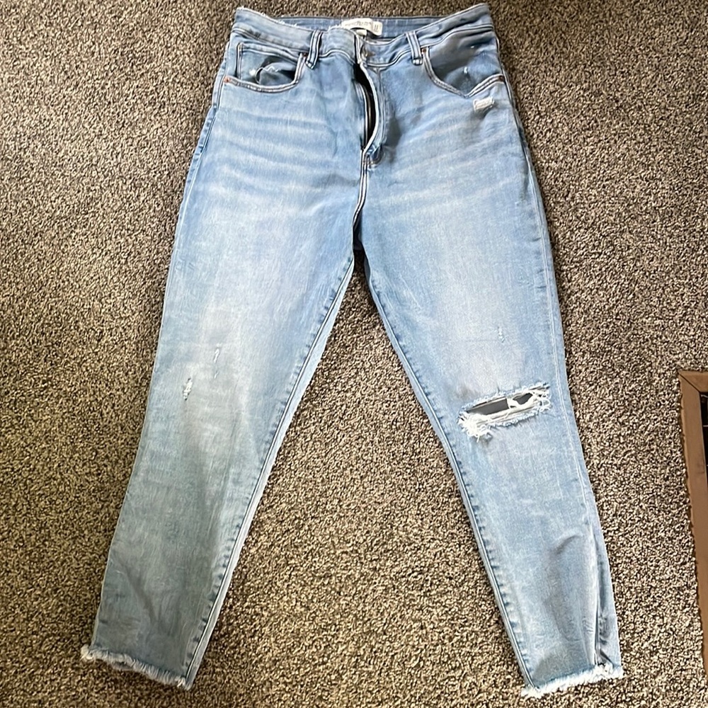 Abercrombie super high rise skinny